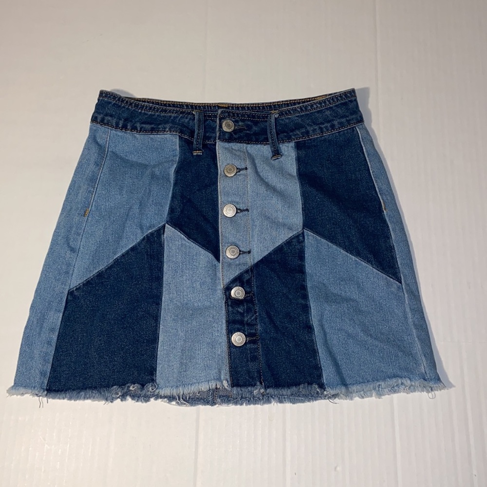 American Eagle Outfitters Women’s Hi-Rise Festival Mini Size 0 Blue Denim Skirt